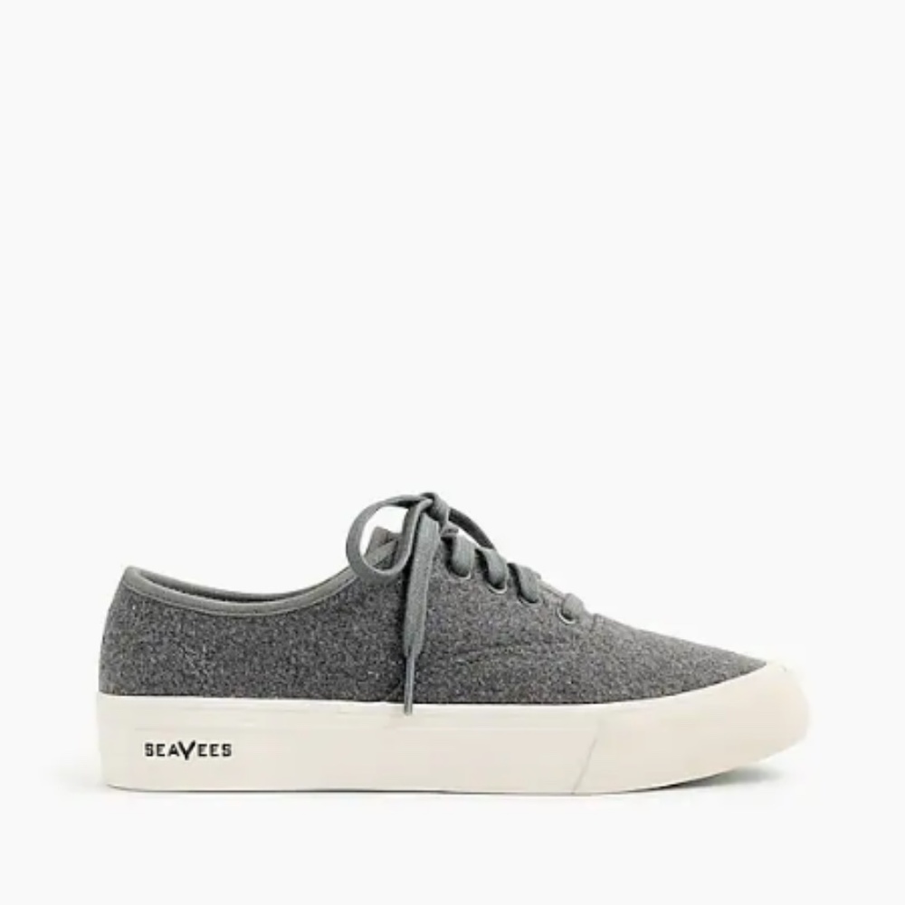 SeaVees Legend Sneaker in Dark Grey Heather Wool 7